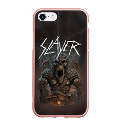 Чехол iPhone 7/8 матовый Slayer rock monster, цвет: 3D-светло-розовый