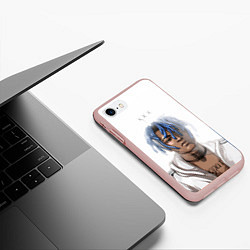Чехол iPhone 7/8 матовый XXXTentacion - art, цвет: 3D-светло-розовый — фото 2