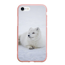 Чехол iPhone 7/8 матовый Полярная лисичка, цвет: 3D-светло-розовый