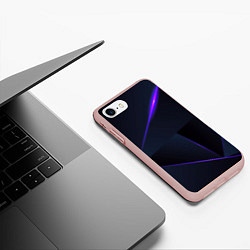 Чехол iPhone 7/8 матовый Geometry stripes neon stiil, цвет: 3D-светло-розовый — фото 2