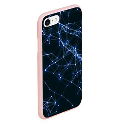 Чехол iPhone 7/8 матовый Нейросети абстракция, цвет: 3D-светло-розовый — фото 2