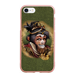 Чехол iPhone 7/8 матовый Король обезьян Сунь Укун, цвет: 3D-светло-розовый