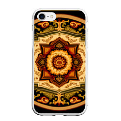 Чехол iPhone 7/8 матовый Красивый паттерн ковра, цвет: 3D-белый