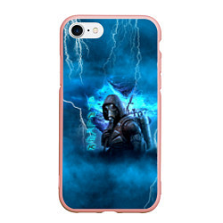 Чехол iPhone 7/8 матовый Stalker sky art blue, цвет: 3D-светло-розовый