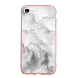 Чехол iPhone 7/8 матовый Пористые облака, цвет: 3D-светло-розовый