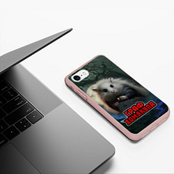 Чехол iPhone 7/8 матовый Граф Хомякула в темном лесу, цвет: 3D-светло-розовый — фото 2