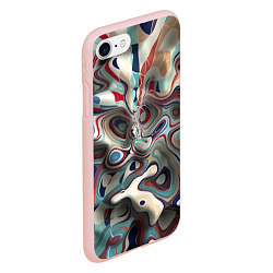 Чехол iPhone 7/8 матовый Сгусток красок, цвет: 3D-светло-розовый — фото 2