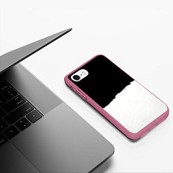 Чехол iPhone 7/8 матовый Оторванный лист бумаги, цвет: 3D-малиновый — фото 2