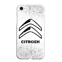 Чехол iPhone 7/8 матовый Citroen с потертостями на светлом фоне