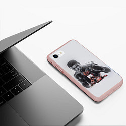 Чехол iPhone 7/8 матовый The greatest - Muhammad Ali, цвет: 3D-светло-розовый — фото 2