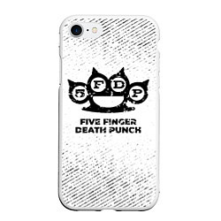 Чехол iPhone 7/8 матовый Five Finger Death Punch с потертостями на светлом