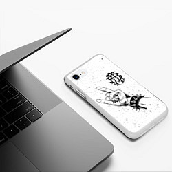 Чехол iPhone 7/8 матовый Nickelback Dark Horse, цвет: 3D-белый — фото 2