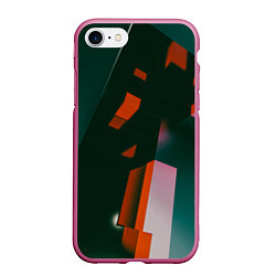 Чехол iPhone 7/8 матовый Сюрреалистичные геометрические фигуры, цвет: 3D-малиновый
