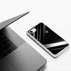 Чехол iPhone 7/8 матовый Volkswagen sign, цвет: 3D-белый — фото 2