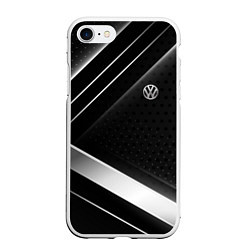 Чехол iPhone 7/8 матовый Volkswagen sign, цвет: 3D-белый