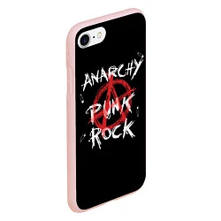 Чехол iPhone 7/8 матовый Анархия - панк рок, цвет: 3D-светло-розовый — фото 2