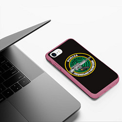 Чехол iPhone 7/8 матовый Снайпер, цвет: 3D-малиновый — фото 2