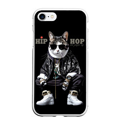 Чехол iPhone 7/8 матовый Cool people rap, цвет: 3D-белый