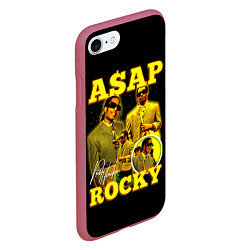 Чехол iPhone 7/8 матовый Asap Rocky, rapper, цвет: 3D-малиновый — фото 2