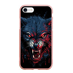 Чехол iPhone 7/8 матовый Wolf fantasy, цвет: 3D-светло-розовый