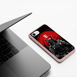 Чехол iPhone 7/8 матовый Bloody Samurai, цвет: 3D-светло-розовый — фото 2