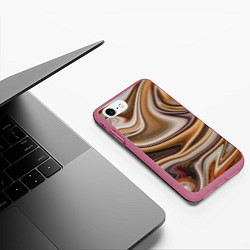 Чехол iPhone 7/8 матовый Chocolate fantasy, цвет: 3D-малиновый — фото 2