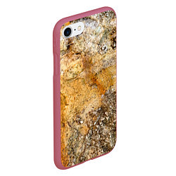 Чехол iPhone 7/8 матовый Скалистая поверхность, цвет: 3D-малиновый — фото 2