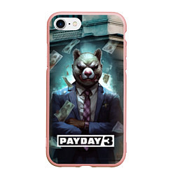 Чехол iPhone 7/8 матовый Payday 3 bear, цвет: 3D-светло-розовый