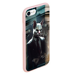 Чехол iPhone 7/8 матовый Payday 3 cat bank, цвет: 3D-светло-розовый — фото 2