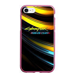 Чехол iPhone 7/8 матовый Cyberpunk 2077 phantom liberty black gold