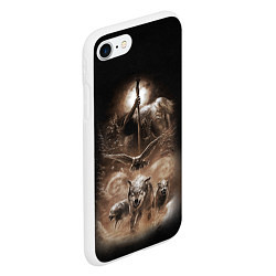 Чехол iPhone 7/8 матовый Чернобог славянский бог, цвет: 3D-белый — фото 2