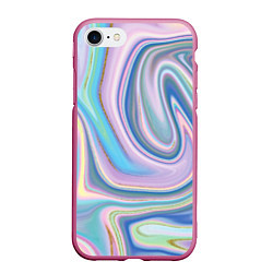 Чехол iPhone 7/8 матовый Sea waves fantasy, цвет: 3D-малиновый