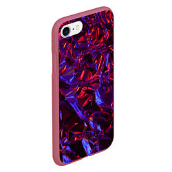 Чехол iPhone 7/8 матовый Текстура кристалла, цвет: 3D-малиновый — фото 2