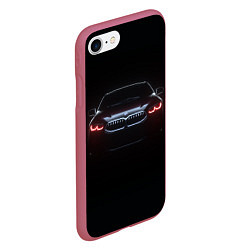 Чехол iPhone 7/8 матовый BMW - red eyes, цвет: 3D-малиновый — фото 2