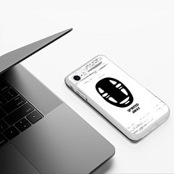 Чехол iPhone 7/8 матовый Spirited Away glitch на светлом фоне, цвет: 3D-белый — фото 2