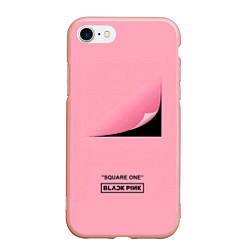 Чехол iPhone 7/8 матовый Blackpink Square one, цвет: 3D-светло-розовый