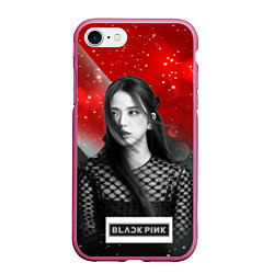 Чехол iPhone 7/8 матовый Jisoo black red background