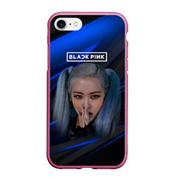 Чехол iPhone 7/8 матовый Rose Blackpink kpop, цвет: 3D-малиновый