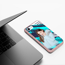 Чехол iPhone 7/8 матовый Blackpink winter style, цвет: 3D-светло-розовый — фото 2