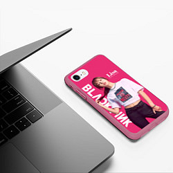 Чехол iPhone 7/8 матовый Blackpink Beautiful Lisa, цвет: 3D-малиновый — фото 2