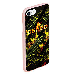 Чехол iPhone 7/8 матовый CS GO fire logo, цвет: 3D-светло-розовый — фото 2