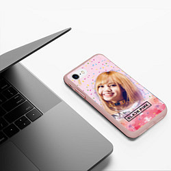 Чехол iPhone 7/8 матовый Lisa kpop, цвет: 3D-светло-розовый — фото 2