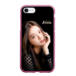 Чехол iPhone 7/8 матовый Blackpink Cute Jisoo Kim, цвет: 3D-малиновый