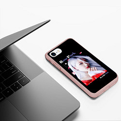 Чехол iPhone 7/8 матовый Blackpink Rose Red Kimono, цвет: 3D-светло-розовый — фото 2