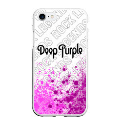 Чехол iPhone 7/8 матовый Deep Purple rock legends: символ сверху
