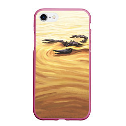 Чехол iPhone 7/8 матовый Жало скорпиона, цвет: 3D-малиновый