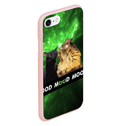 Чехол iPhone 7/8 матовый Mood - коты из ТикТок, цвет: 3D-светло-розовый — фото 2