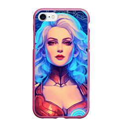 Чехол iPhone 7/8 матовый Девушка из будущего, цвет: 3D-малиновый