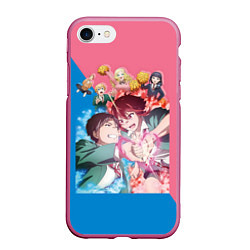 Чехол iPhone 7/8 матовый Tomo chan Is a Girl - Anime, цвет: 3D-малиновый