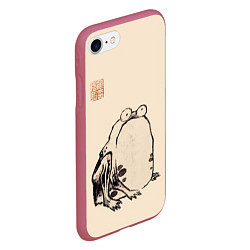 Чехол iPhone 7/8 матовый Лягушка - Ито Джакучу, цвет: 3D-малиновый — фото 2